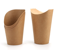 Gobelet en papier kraft biseauté personnalisable pour frites, patates douces, glaces et gaufres aux œufs