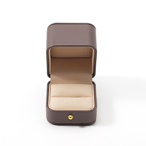 Caja de Regalo para Joyería FANXI, Personalizada, de Lujo, en Forma Rectangular, de Plástico y Terciopelo Azul, para Guardar Anillos, con Opción de Logotipo Personalizado - Product Image 2