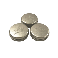 Petite boîte ronde en métal de baume à lèvres de pommade de crème en relief personnalisée de 15g pour la boîte solide de dalgona de parfum