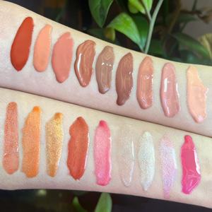 Wholesale Vegan Cosmetics pink <b>clear</b> Nude Lipgloss Vendor Custom logo Glitter Lipgloss Private Label Lip <b>Gloss</b> - Product Image 2