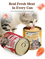 Alimento Húmedo Enlatado para Perros y Gatos, Partículas Grandes de Carne, 375g, Pescado, Cordero, Múltiples Sabores, Nutritivo