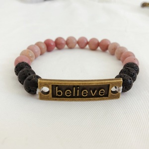 New Fai da Te Della Lega Lettera Crediate <span class=keywords><strong>Rosa</strong></span> <span class=keywords><strong>Quarzo</strong></span> Del Braccialetto di Fascino - Product Image 1