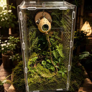 Caverne pour araignées faite <span class=keywords><strong>à</strong></span> la main avec <span class=keywords><strong>corde</strong></span> d'escalade, cachette pour araignées sauteuses, aspect naturel, décoration d'habitat, accessoires pour araignées arboricoles - Product Image 4