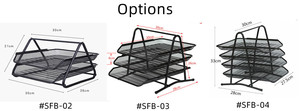 3 Tầng Văn Phòng Nhiều Tầng Stackable Kim Loại Lưới Dây Bàn Máy Tính Để Bàn Tài Liệu <span class=keywords><strong>File</strong></span> Sorter Khay Kệ Lưu Trữ Organizer - Product Image 2