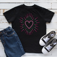 Transfert de strass personnalisé avec des t-shirts pour femmes à thème amoureux, tee-shirt en strass scintillant