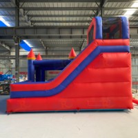 Château Gonflable Commercial Combo Toboggan en PVC Facile à Installer pour Fêtes en Jardin Événements Scolaires et Divertissement