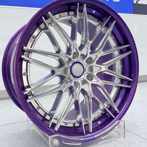 Rines de Aleación Forjados Personalizados XL de 16-23 Pulgadas <span class=keywords><strong>con</strong></span> Radios Pulidos, Barril Morado, Diseño Cóncavo Profundo, Rines Forjados <span class=keywords><strong>para</strong></span> Tuning - Product Image 3