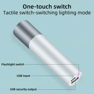 Тактический фонарь с 5 режимами, USB-зарядкой, из алюминиевого сплава, водонепроницаемый IP44, дальность луча 700-800 м, для ночной езды на велосипеде и кемпинга - Product Image 5