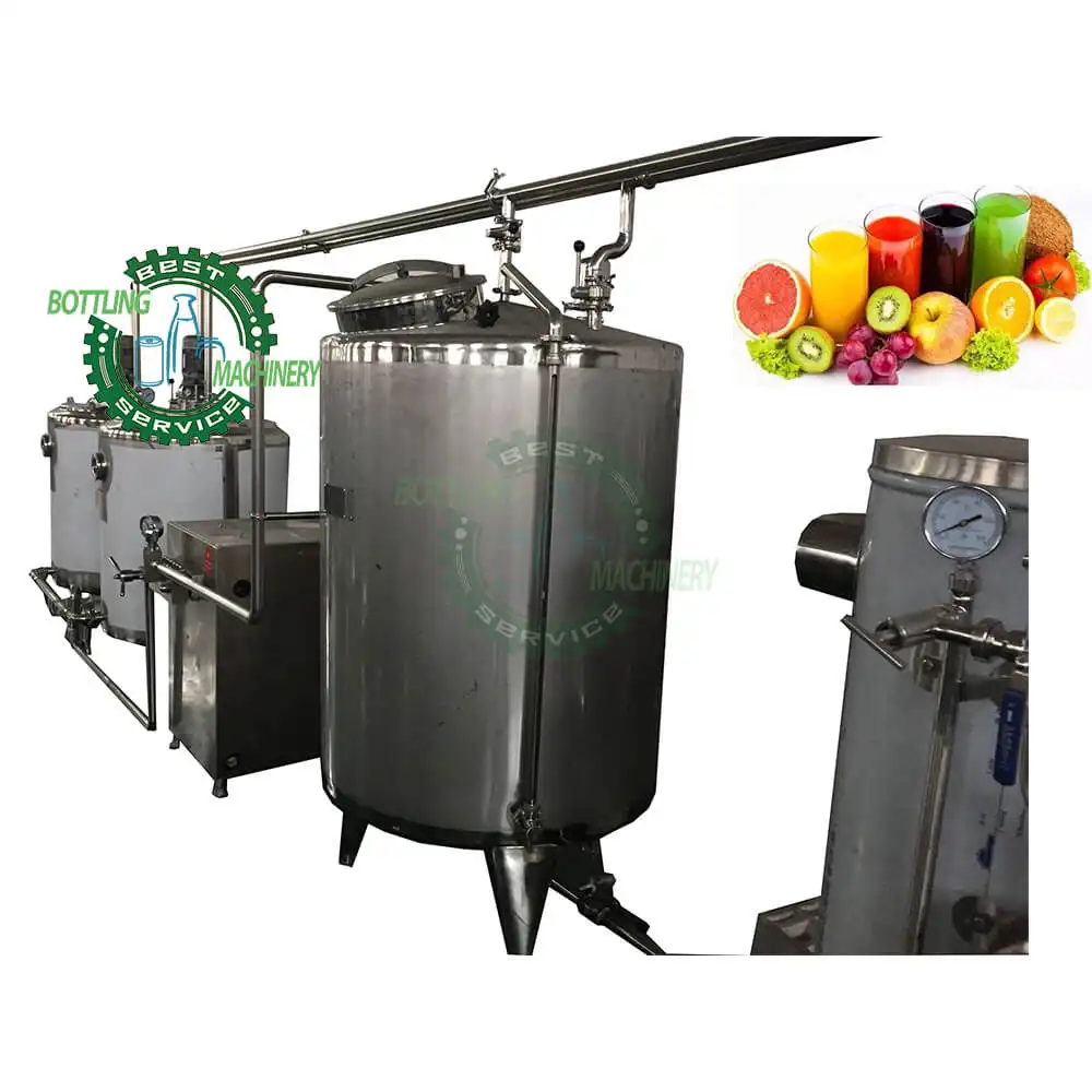 500L/H 0.5ton/h complete concentrate fresh natural fruit flavored juice mixing line plant with homogenizer
