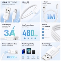 Cable de Carga Rápida USB-C Tipo C 3A de Alta Calidad, Conductor de Cobre Puro, PVC, para Teléfono Móvil, Tableta, Banco de Energía, Computadora, Auriculares