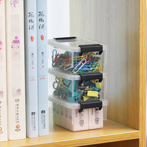 Citylife transparente pequeño organizador de herramientas caja de almacenamiento papel artesanía Keeper plástico foto caso almacenamiento 3 pequeñas cajas de almacenamiento - Product Image 2