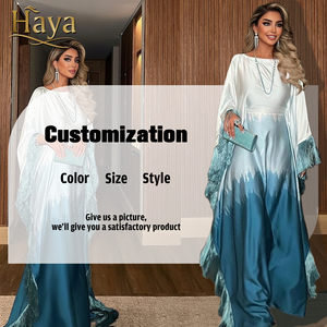 Abaya Musulmana di Lusso Personalizzata con Bordo in Pizzo per <span class=keywords><strong>Donna</strong></span>, Modello Aperto Nero con Dettaglio Circolare, Abito <span class=keywords><strong>Musulmano</strong></span> Femminile 2025 Dubai - Product Image 2