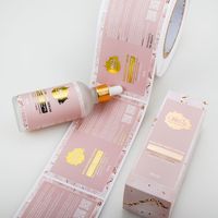 Étiquettes personnalisées pour bouteilles d'huiles essentielles, résistantes à l'alcool, imperméables, avec logo sur mesure, dorées à chaud, pour cosmétiques