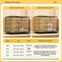 Cage pliable en fer pour animaux de compagnie, cage pour chien, niche pour chat, enclos métallique carré, respirant, utilisation en intérieur, plateau en plastique moderne