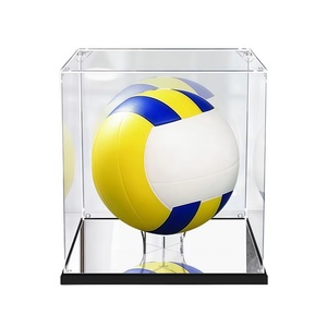 <span class=keywords><strong>Caja</strong></span> <span class=keywords><strong>de</strong></span> Exhibición <span class=keywords><strong>de</strong></span> Acrílico Transparente con Base y Tapa Negra Mate para Exhibición, Voleibol, Sombreros, Coleccionables y Figuras - Product Image 1