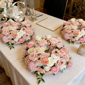 <span class=keywords><strong>Couronne</strong></span> <span class=keywords><strong>de</strong></span> fleurs artificielles JC durable à pétales doux pour événements - Product Image 1
