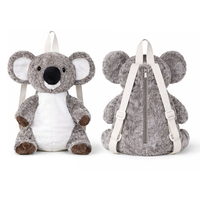 Sac à dos en peluche koala personnalisé, animal en peluche doux, sac d'école personnalisé pour enfants, fabricant de jouets en peluche OEM et ODM