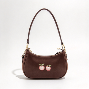Sacs messager pour femmes en suède avec motif losanges métalliques et rivets, fermeture à rabat, taille moyenne, pour usage quotidien, logo personnalisé, vente en gros - Product Image 2