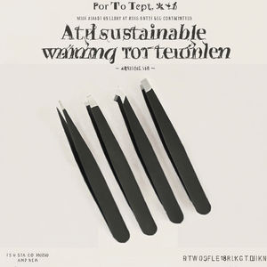 Pince à épiler pour sourcils en acier inoxydable de haute qualité, pointe inclinée, pratique, outil de beauté avec pince à faux cils - Product Image 3