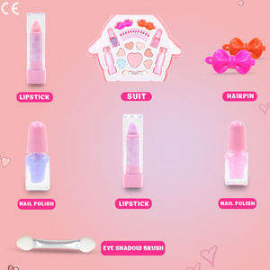 Juego de maquillaje vegano húmedo y seco a prueba de agua del fabricante para niños, kit de juguetes no tóxicos con características secas y húmedas, juego de caja de maquillaje de juguete para niñas - Product Image 2