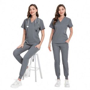 Ensemble de blouses médicales personnalisées pour femmes, tenue de travail pour clinique dentaire et hôpital, combinaison chirurgicale unisexe pour médecin et infirmière - Product Image 1