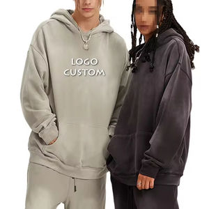 Sweat-shirts pour femmes décontractés à épaules tombantes, vintage, lavés, amples, style américain, dégradé de couleurs, surdimensionnés - Product Image 5