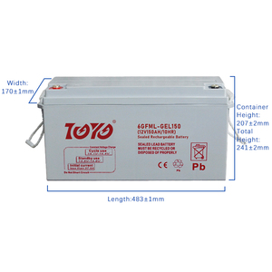 Batteria al Piombo-Acido TOYO <span class=keywords><strong>12V</strong></span> 150AH a Ciclo Profondo, Batteria AGM Solare, Batteria UPS Adatta per Sistemi Solari Domestici - Product Image 6