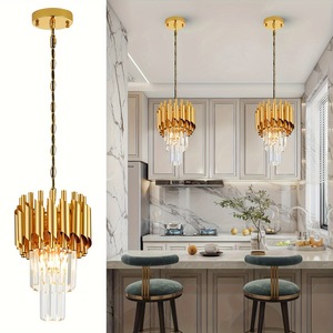 <strong>Chrome</strong> Gold Crystal Chandelier Lighting Foyer Hall Entry Way Chandeliers <strong>Light</strong> Fixture High Ceiling Sloped <strong>Pendant</strong> Hanging - Product Image 3
