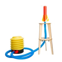 Simulateur spatial, lanceur de fusées à air en bois fait maison, équipement scientifique expérimental pour les enfants de 5 à 7 ans, aides pédagogiques DIY