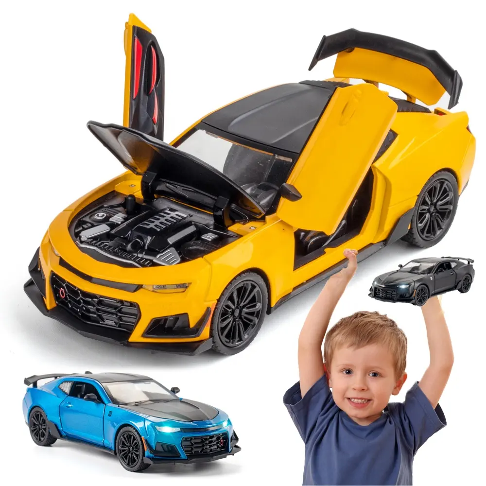 1:24 liga de brinquedos para colecionável, recuar, roadster, liga, carro com som/luz, miniatura, die cast, modelo, brinquedo