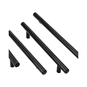 CY-Modern Hot Sale T-Bar Handles Stainless Steel Hollow Pull Cabinet Furniture <strong>Door</strong> <strong>Knobs</strong> in Black <strong>Gold</strong> Silver Colors - Product Image 4