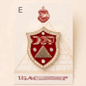Pin Lencana Premium Simbolik Kesatuan Kolektif, Tahan Lama, Berkilau, Elegan, Modis, Gaya Gadis Sororitas Merah Merah Tua Putih - Product Image 3
