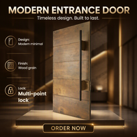 Portes d'entrée principales en bois massif de style américain contemporain, portes d'entrée en bois pour maisons, portes extérieures modernes, porte pivotante principale