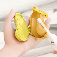 Funda para cepillo de dientes con forma de plátano y estuche de viaje para pasta de dientes, soporte de silicona a prueba de polvo, para camping, hogar - Product Image 6