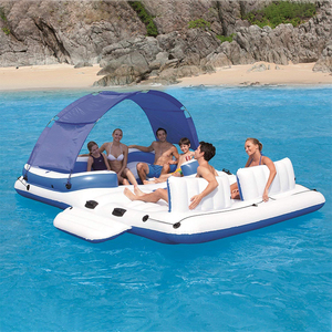 Cabaña flotante inflable barra flotante isla <span class=keywords><strong>plataforma</strong></span> con tienda inflable salón de agua - Product Image 4