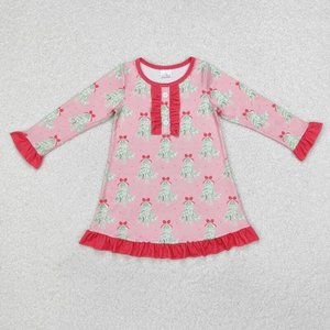 RTS ชุดเดรสเด็กแขนยาวพิมพ์ลายดอกไม้ชุดเสื้อผ้าเด็กบูติกสำหรับเด็กผู้หญิงตัวเล็ก - Product Image 3