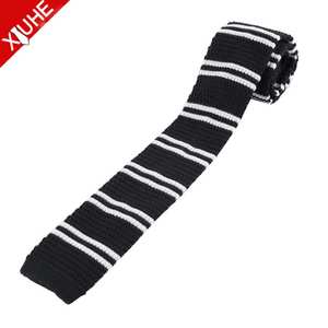 Corbata rosa azul de nuevo diseño, corbata de punto universitaria, Corbata a rayas de invierno, corbatas de punto de poliéster personalizadas para hombre - Product Image 6