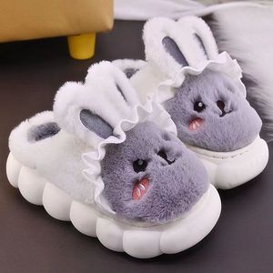 Chaussons d'hiver en toile de coton pour femmes, motif chiot mignon, chauds, écologiques, antidérapants, à semelle en plastique, en peluche, tendance et durables - Product Image 4