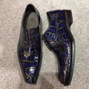 Scarpe Eleganti da Uomo in Vera Pelle di Coccodrillo con Costruzione Goodyear, Fatte a Mano, per Matrimoni, Scarpe di Lusso in Pelle di Alligatore - Product Image 5