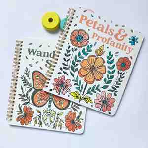 Libro de Colorear para Adultos con Diseño de Mariposas y Flores, con Impresión Personalizada para Uso Promocional - Product Image 1