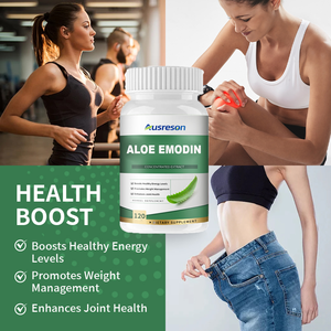 Kapsul Ekstrak Lidah Buaya Alami Ausreson <span class=keywords><strong>Aloe</strong></span>-emodin 500mg Serat Makanan Suplemen Pembakar Lemak Halal Kapsul <span class=keywords><strong>Aloe</strong></span> Emodin - Product Image 3