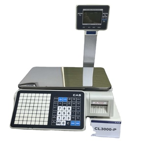 Balance électronique commerciale d'impression d'étiquettes de codes-barres en aluminium CAS CL-3000 OEM - Product Image 1