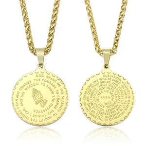 Loftily de Amén hermano regalo oro manos rezando verso de la Biblia COLLAR COLGANTE de joyería - Product Image 1