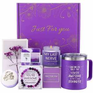 Coffret cadeau de Noël rose et violet pour mariage, cadeau de la Saint-Valentin pour femmes, cadeau d'anniversaire - Product Image 4