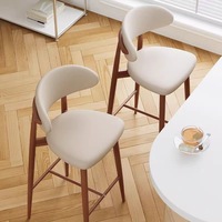 Tabourets de bar commerciaux modernes avec sièges et repose-pieds en cuir PU - Cadre métallique durable, écologique et résistant à l'eau