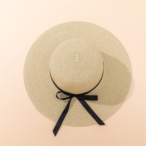 Hot Selling Custom Summer Sunshade Wide Brim Beach <strong>Visor</strong> Elegant Fashion Women's Foldable <strong>Straw</strong> Panama Hat - Product Image 2