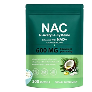 300 gélules de NAC, compléments alimentaires pour l'énergie, le soutien immunitaire et antioxydant, N-acétylcystéine, capsules de NAD - Product Image 1
