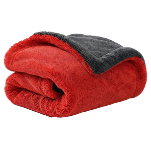 Serviette de séchage de voiture compressée 1400 g/m² sans traces, rayures ni taches d'eau, grande serviette en microfibre premium à double torsion, design sans ourlet - Product Image 1