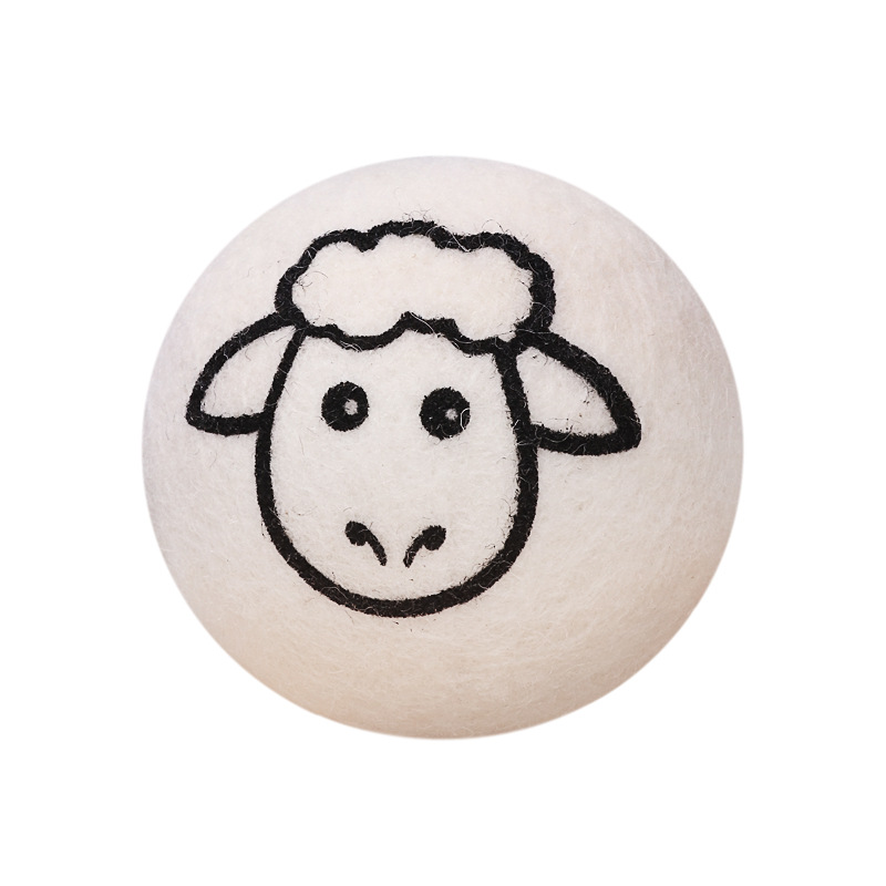 Оптовая продажа, 6 шариков для сушки одежды из органической шерсти для стиральной машины с индивидуальным логотипом