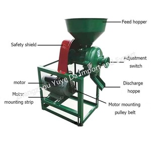 Molino de harina de motor de gasolina agroquímico, fresadora de granos, molinillo de maíz con granos secos o húmedos - Product Image 3